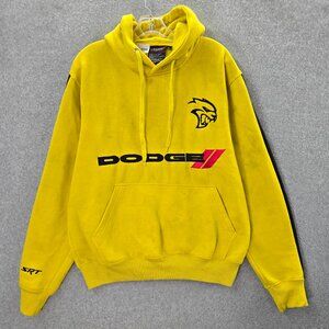 Dodge‎ Hellcat Men Sweatshirts Large Yellow Hoodie Logo Embroidered READ